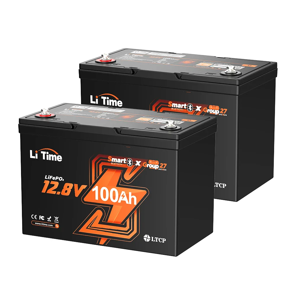 LiTime 12V 100Ah Group 27 Bluetooth LiFePO4 Lithium Deep Cycle Battery - Image 13