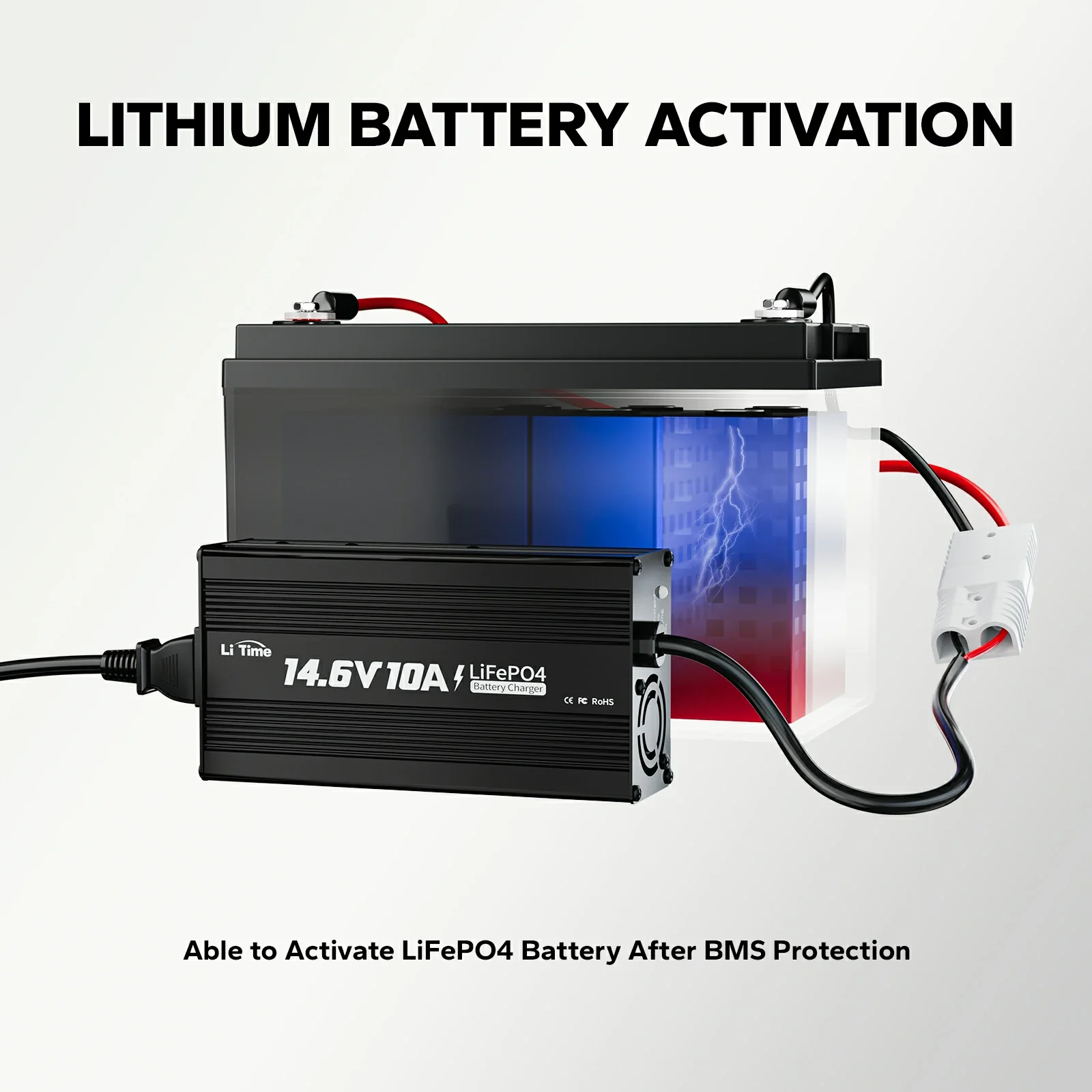 LiTime 12V (14.6V) 10A LiFePO4 Battery Charger - Image 3