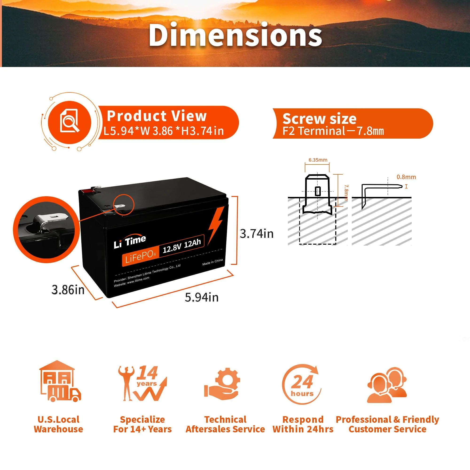 ✅Like New✅LiTime 12V 12Ah LiFePO4 Lithium Battery for Fish Finder - Image 2