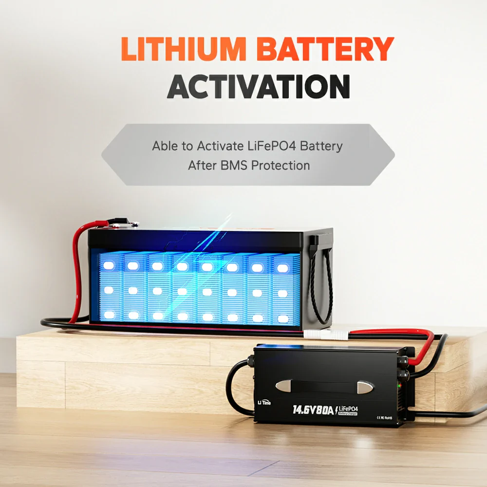LiTime 12V (14.6V) 80A Mountable LiFePO4 Battery Charger - Image 5