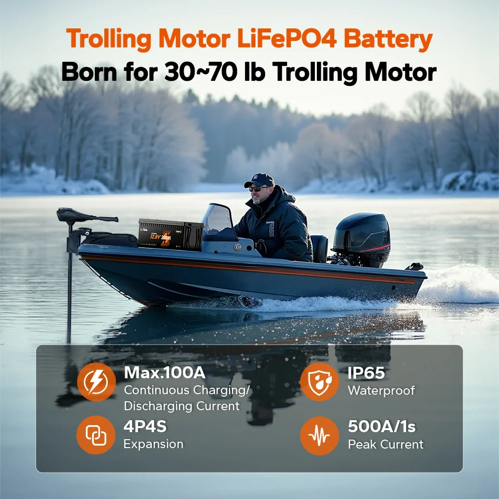 LiTime 12V 200Ah Bluetooth Lithium Battery for RVs, Marine - Image 3
