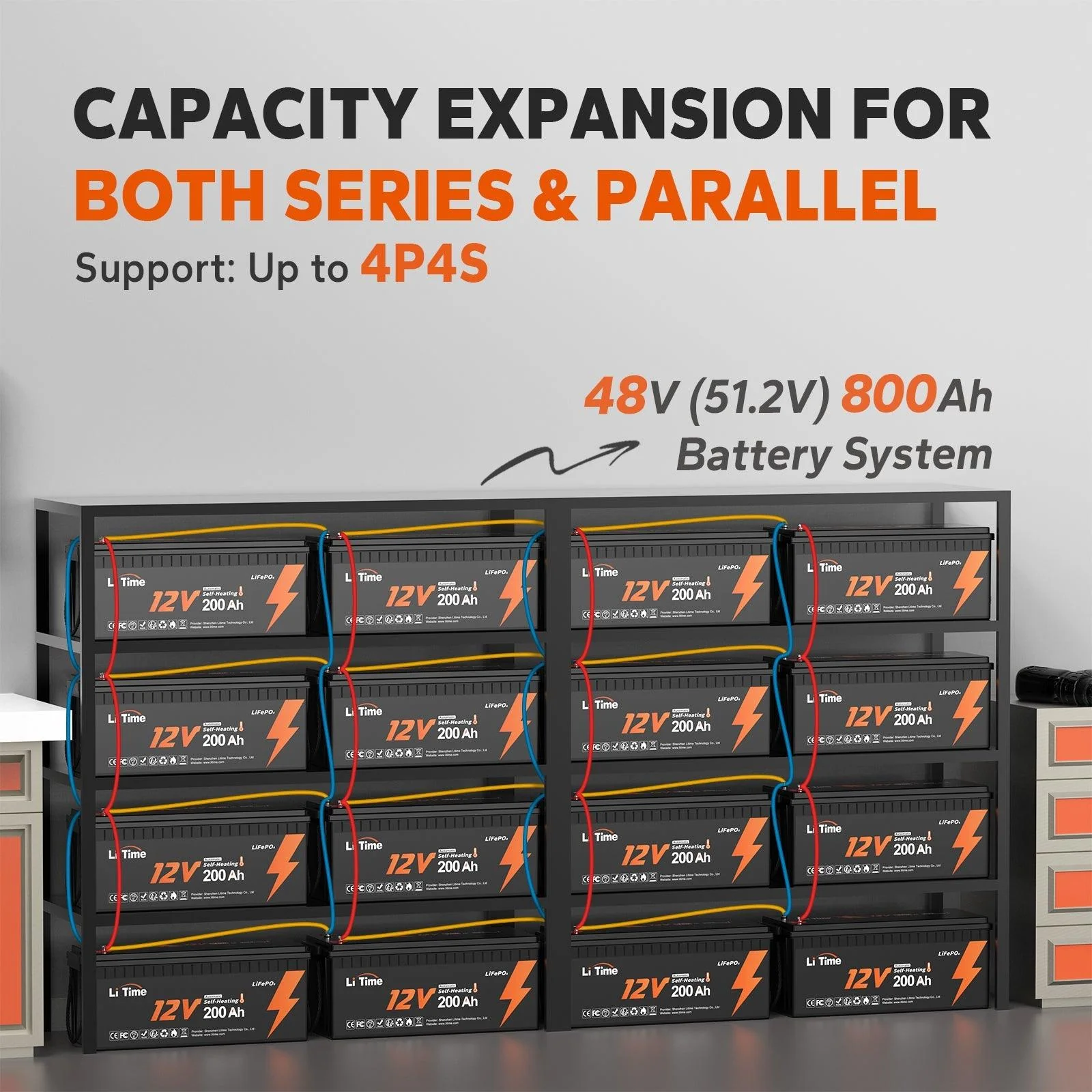 【Like New】LiTime 12V 200Ah Self-Heating LiFePO4 Lithium Battery - Image 7