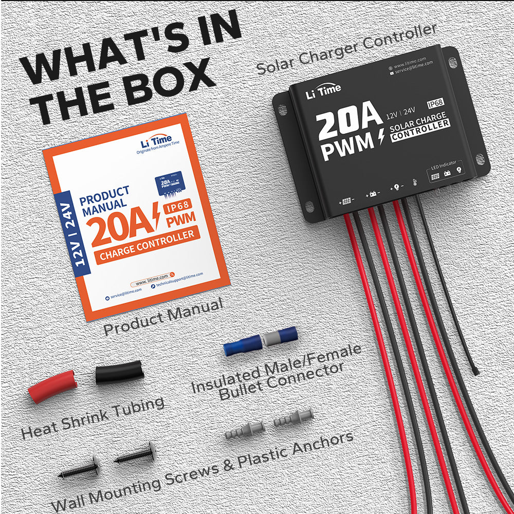 【Like New】LiTime 12V/24V 20A PWM Solar Charge Controller with Bluetooth - Image 6