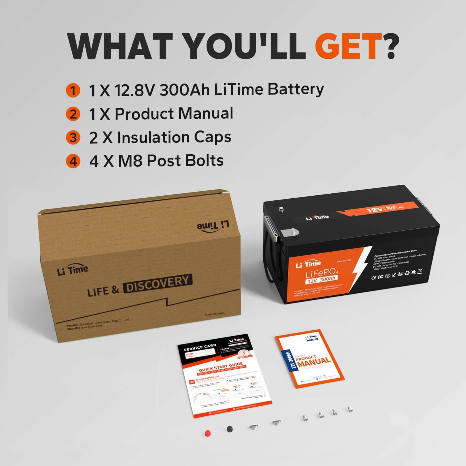【Like New】LiTime 12V 300Ah LiFePO4 Lithium Battery, Build-in 200A BMS, 3840Wh Energy - Image 10