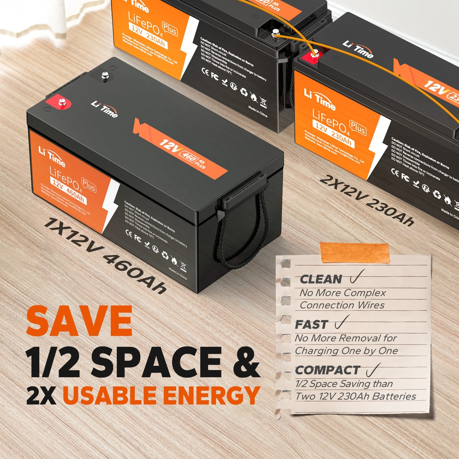 ✅Like New✅LiTime 12V 460Ah LiFePO4 Lithium Battery, 250A BMS, 5888Wh Energy - Image 5