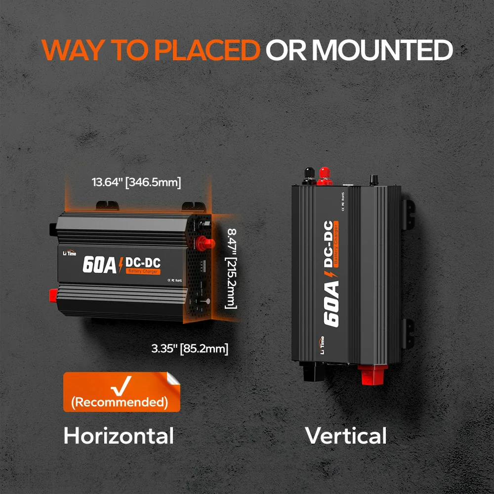 ✅Like New✅LiTime 12V 60A DC to DC Battery Charger - Image 5