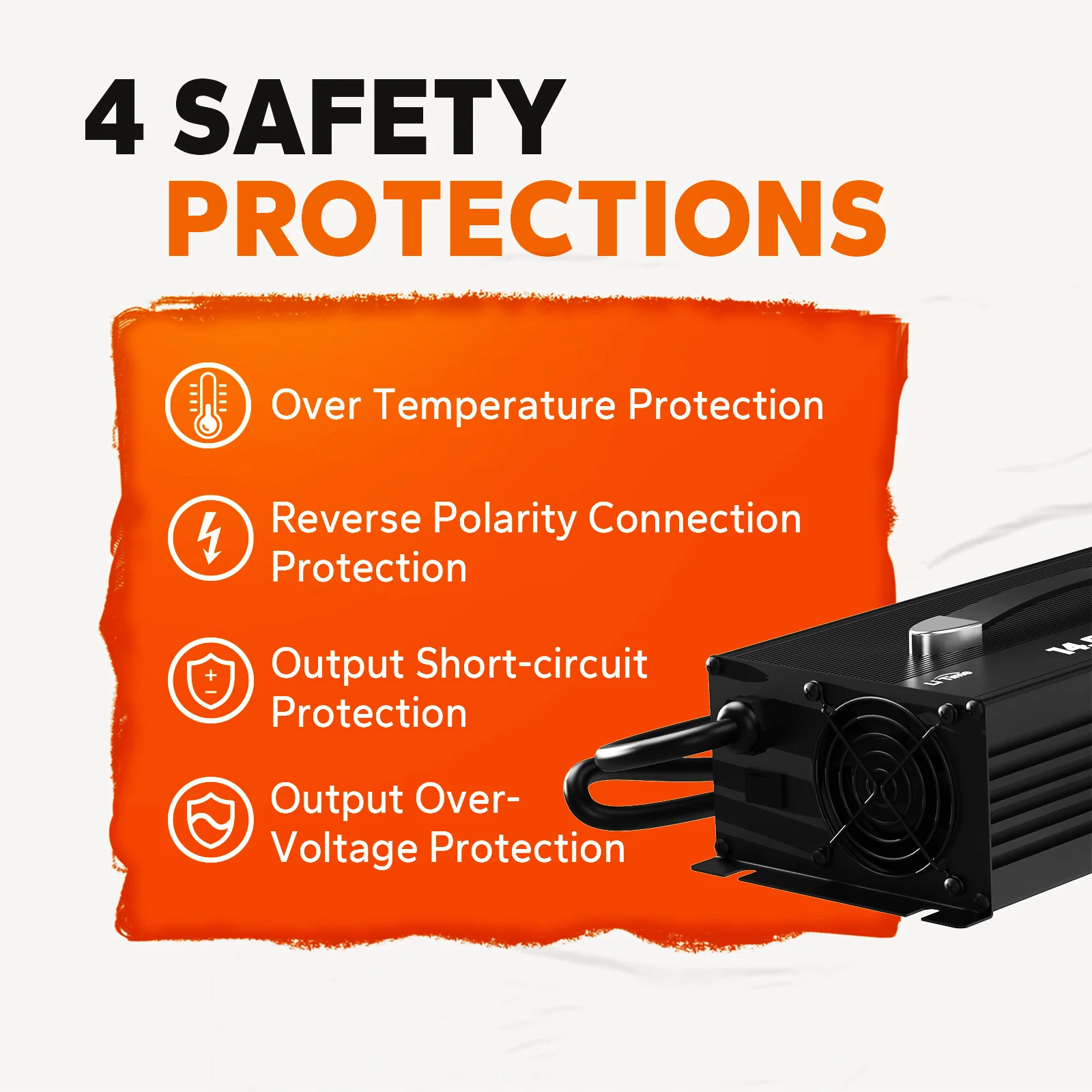 【Like New】LiTime 12V(14.6V) 60A LiFePO4 Lithium Deep Cycle Smart Battery Charger - Image 4
