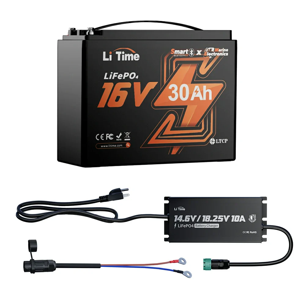 ✅Like New✅LiTime 16V 30Ah Deep Cycle Bluetooth Lithium Kayak Fish Finder Battery, Fishing Electronics - Image 11