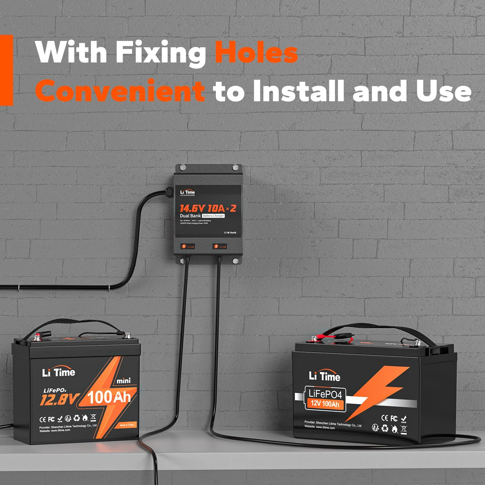 ✅Like New✅LiTime 2 Bank 12V 10A Battery Charger - Image 11