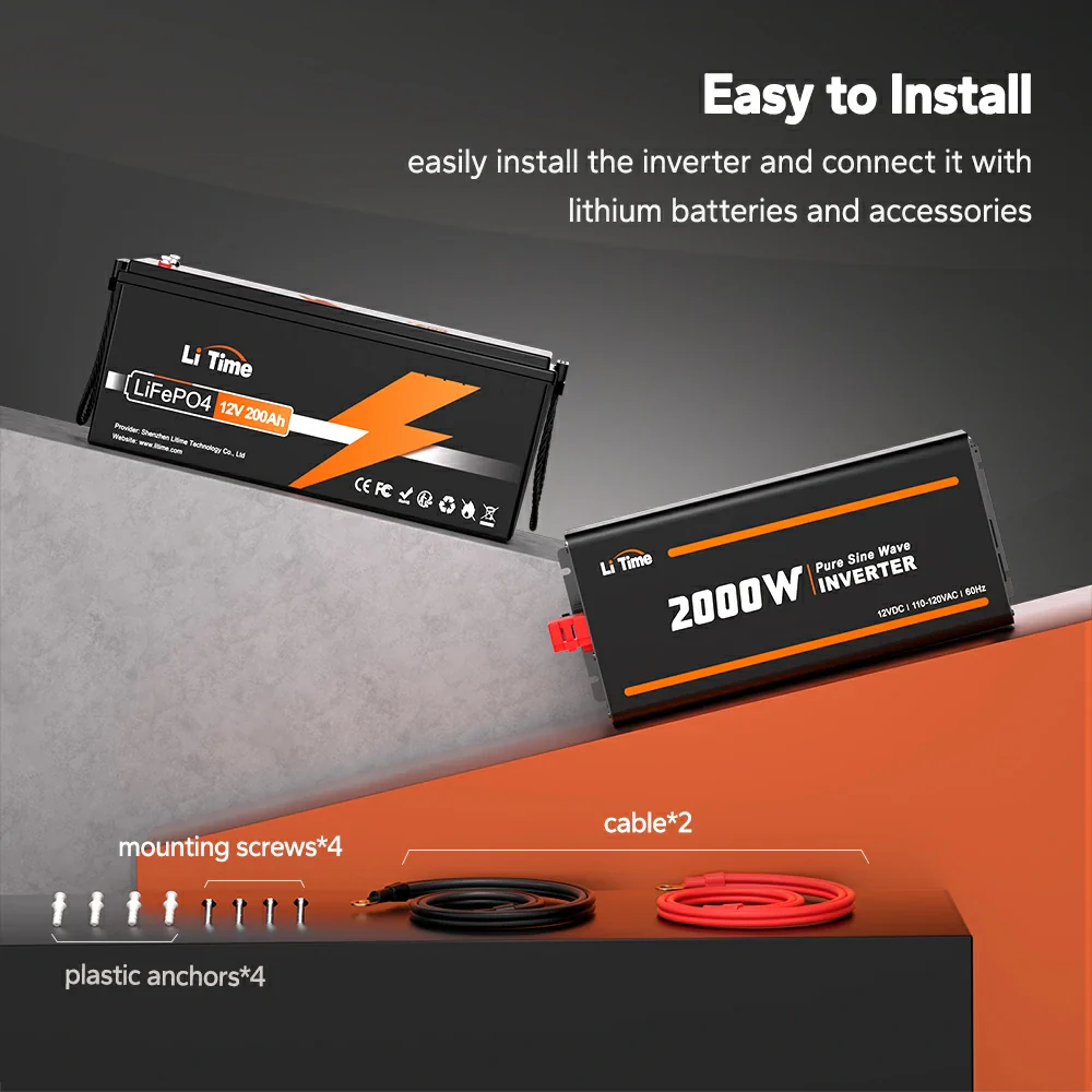 ✅Like New✅LiTime 2000 Watt 12V Pure Sine Wave Inverter - Image 9
