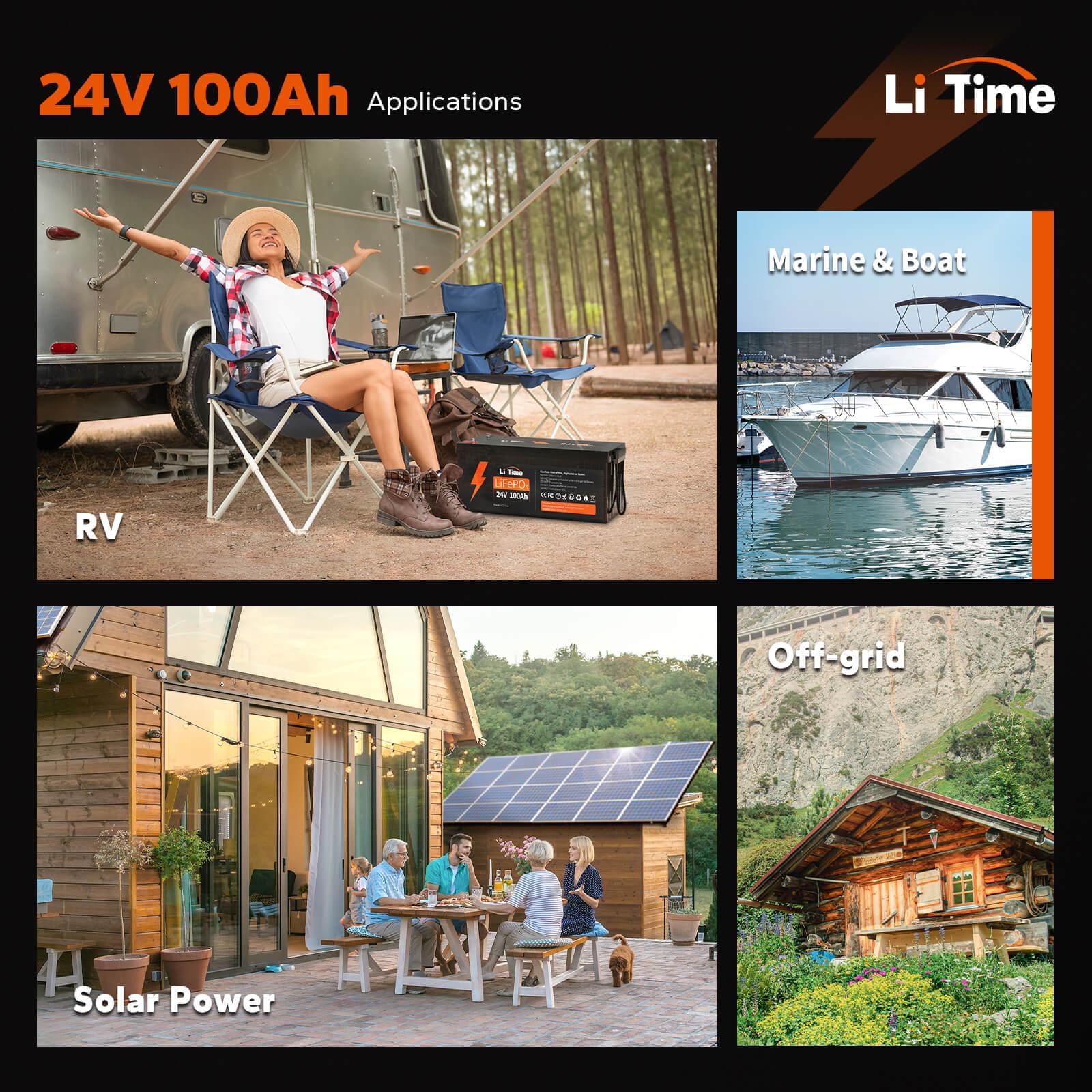 ✅Like New✅LiTime 24V 100Ah LiFePO4 Lithium Battery - Image 7