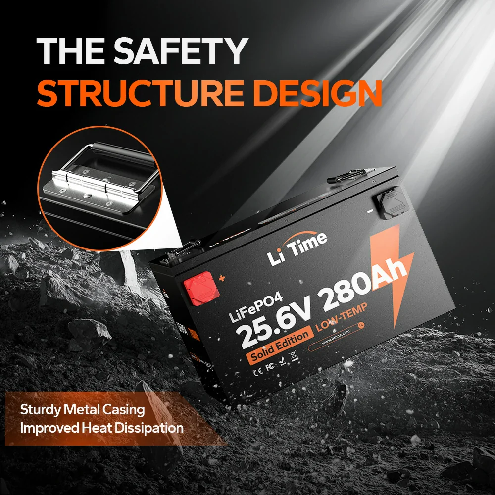 ✅Like New✅LiTime 24V 280Ah Lithium Battery For Off-grid & Home Backup with Low-Temp Protection - Image 5