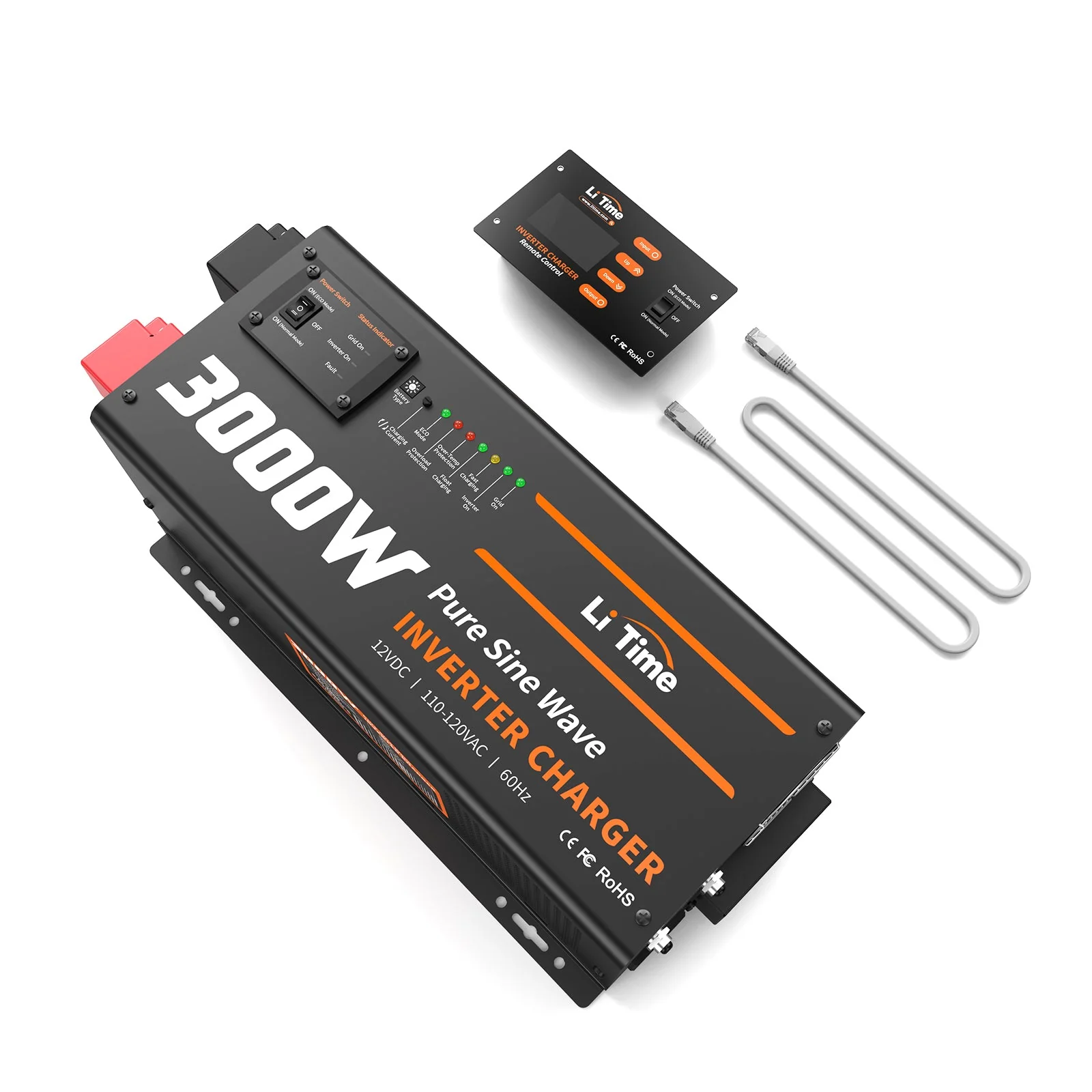 ✅Like New✅LiTime 3000 Watt Pure Sine Wave Inverter Charger for UPS, RV, Home, Boat