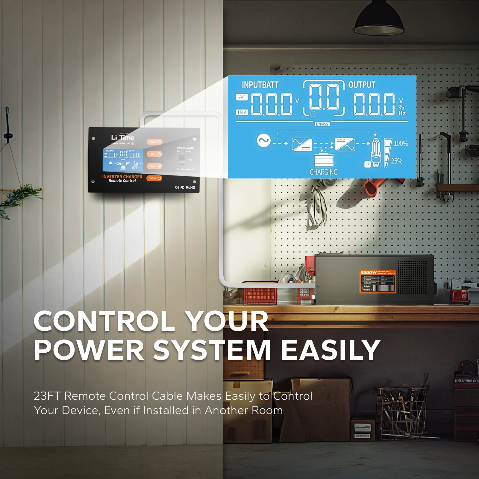 ✅Like New✅LiTime 3000 Watt Pure Sine Wave Inverter Charger for UPS, RV, Home, Boat - Image 6
