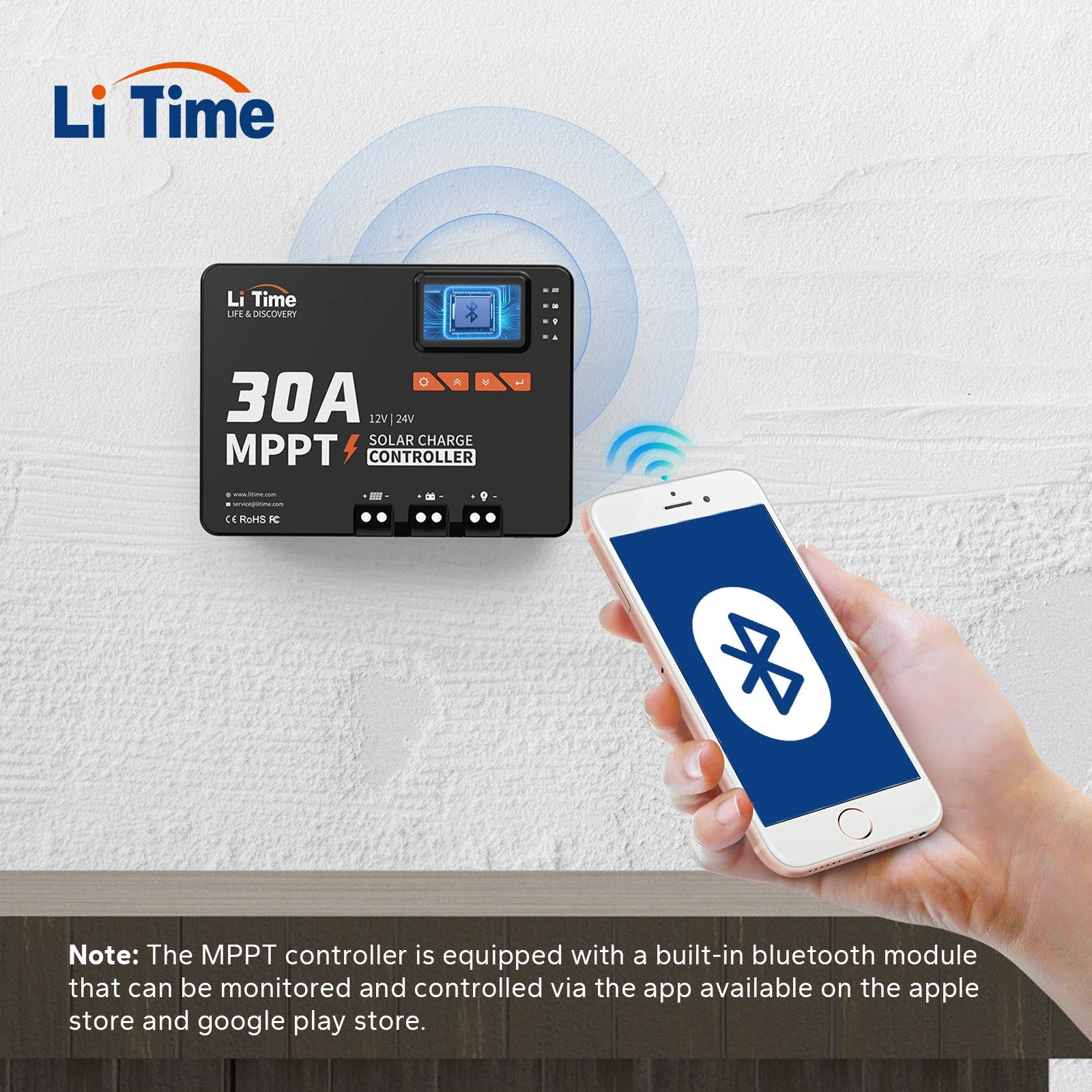 ✅Like New✅LiTime 30A MPPT 12V/24V Bluetooth Solar Charge Controller - Image 6