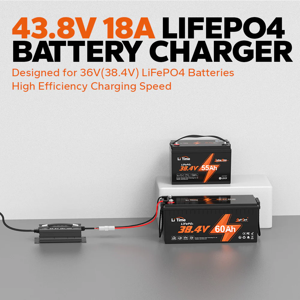 【Like New】LiTime 36 Volt (43.8V) 18A LiFePO4 Lithium Golf Cart Battery Charger - Image 7