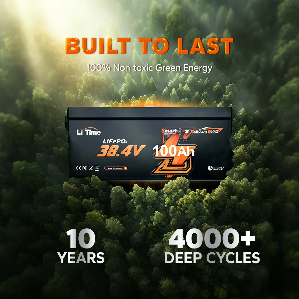 ✅Like New✅LiTime 36V 100Ah OBM Outboard Motor Lithium Marine Electric Boat Battery - Image 11