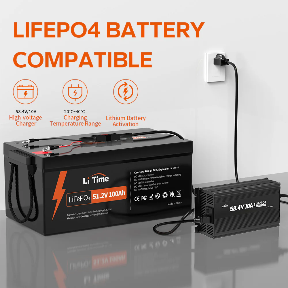 【Like New】LiTime 48V (58.4V) 10A LiFePO4 Lithium Battery Charger - Image 7