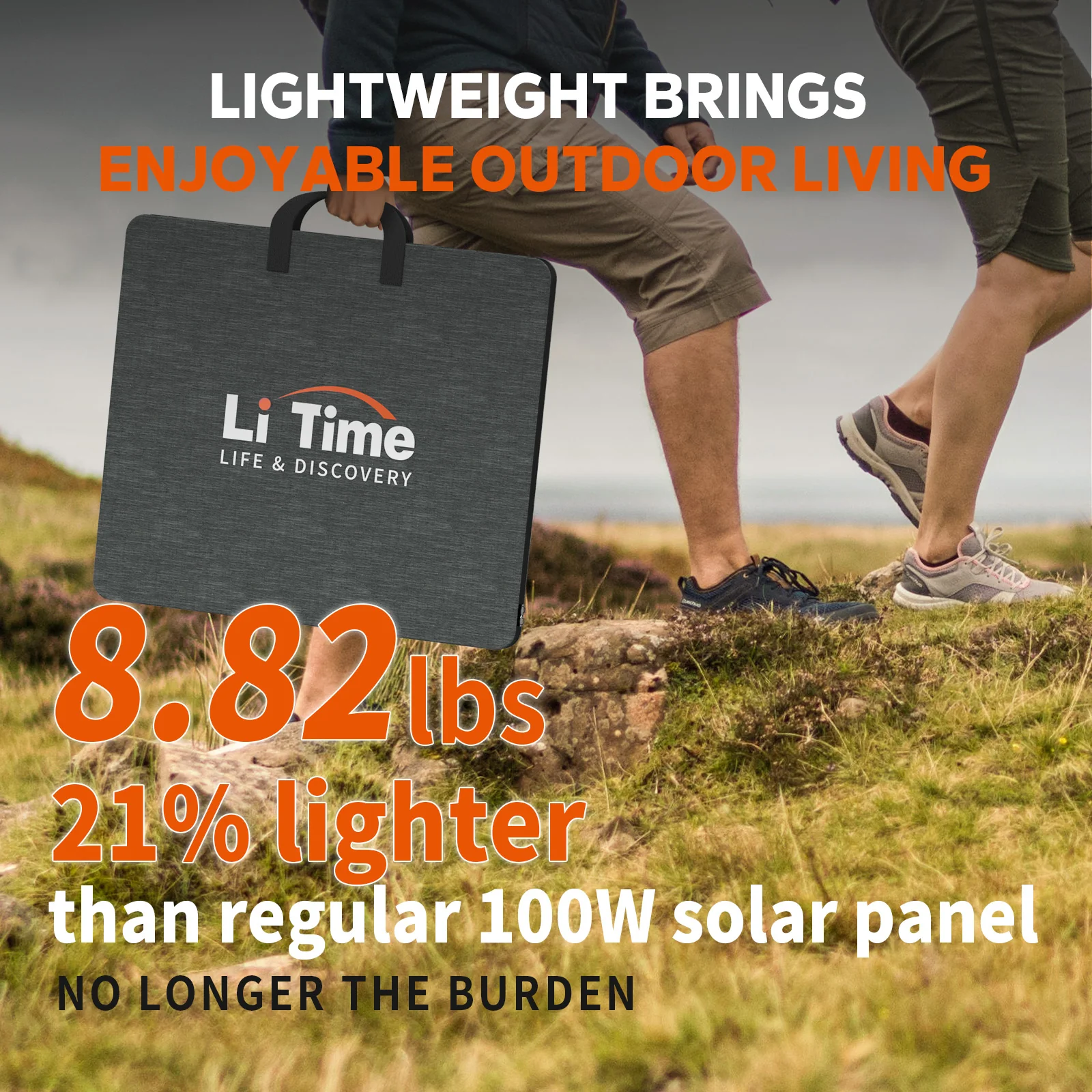 【Like New】LiTime 100 Watt Monocrystalline Portable Solar Panel - Image 4