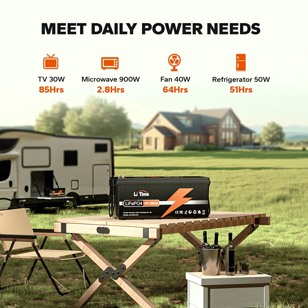 LiTime 12V 200Ah LiFePO4 Deep Cycle Lithium Battery - Image 5