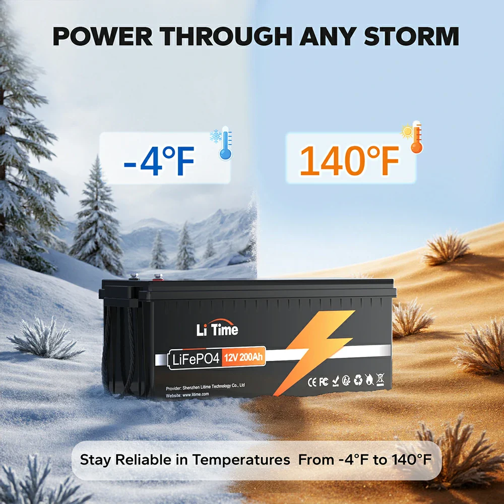 LiTime 12V 200Ah LiFePO4 Deep Cycle Lithium Battery - Image 9