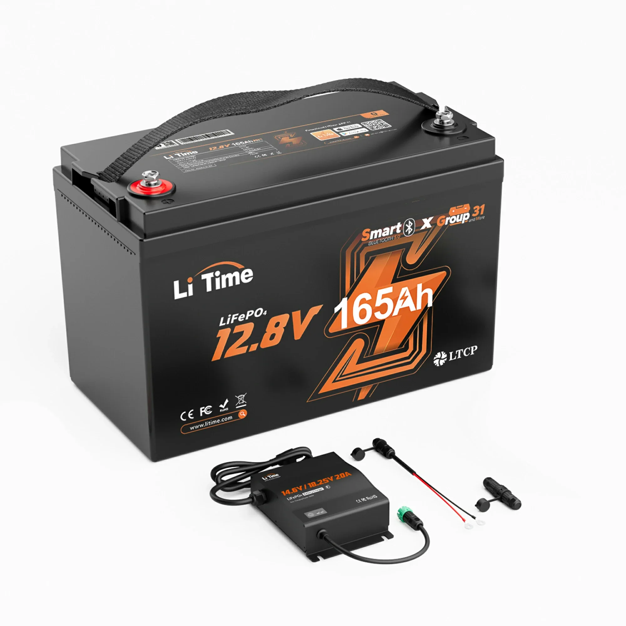 LiTime 12V 165Ah Bluetooth Lithium Deep Cycle Battery for RV and Marine - Image 16