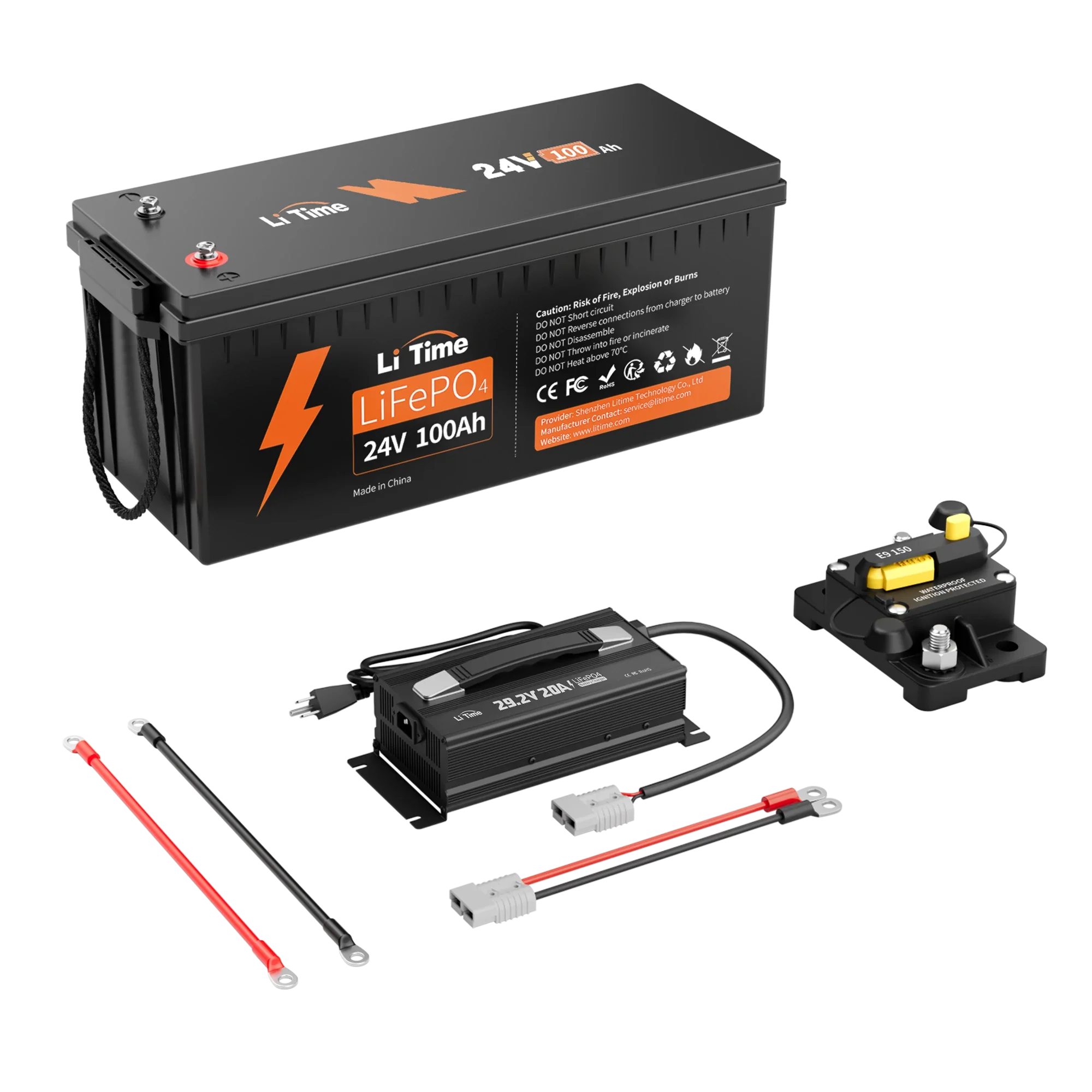 LiTime 24V 100Ah Lithium Battery for Marine Trolling Motor, RV - Image 10