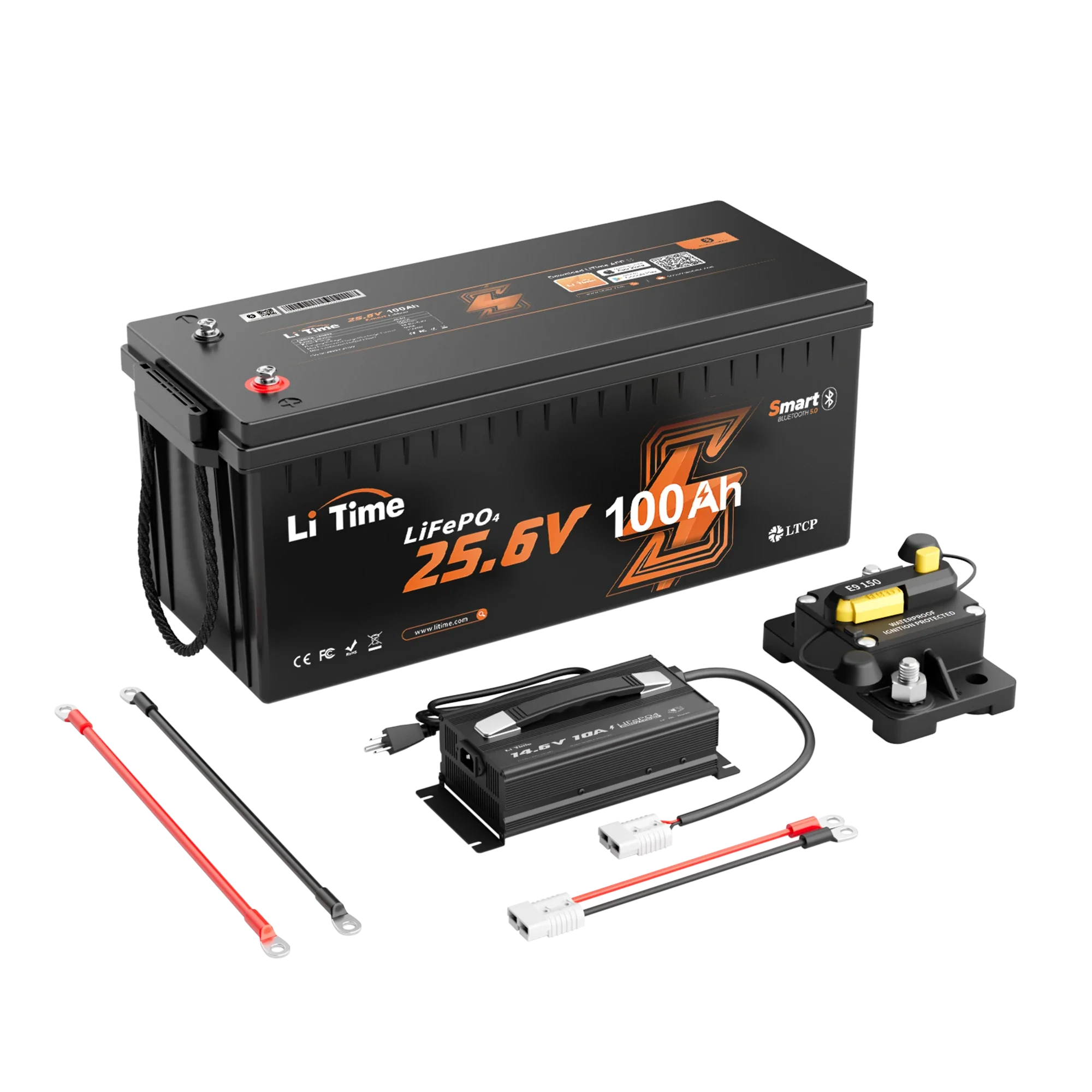 LiTime 24V 100Ah LiFePO4 Bluetooth Lithium RV, Marine Battery with Low-Temp Protection - Image 16