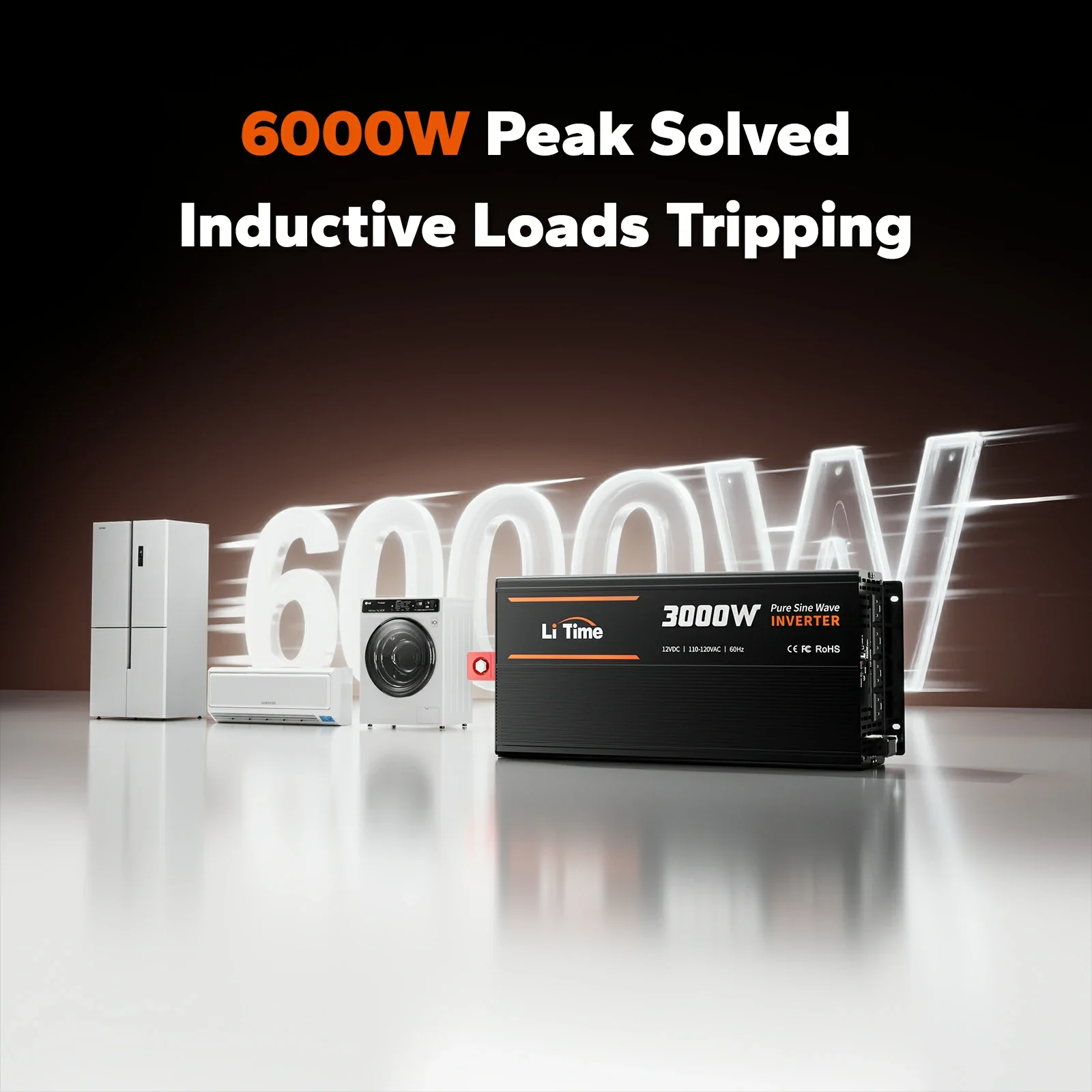 LiTime 3000 Watt 12V Pure Sine Wave Inverter - Image 4