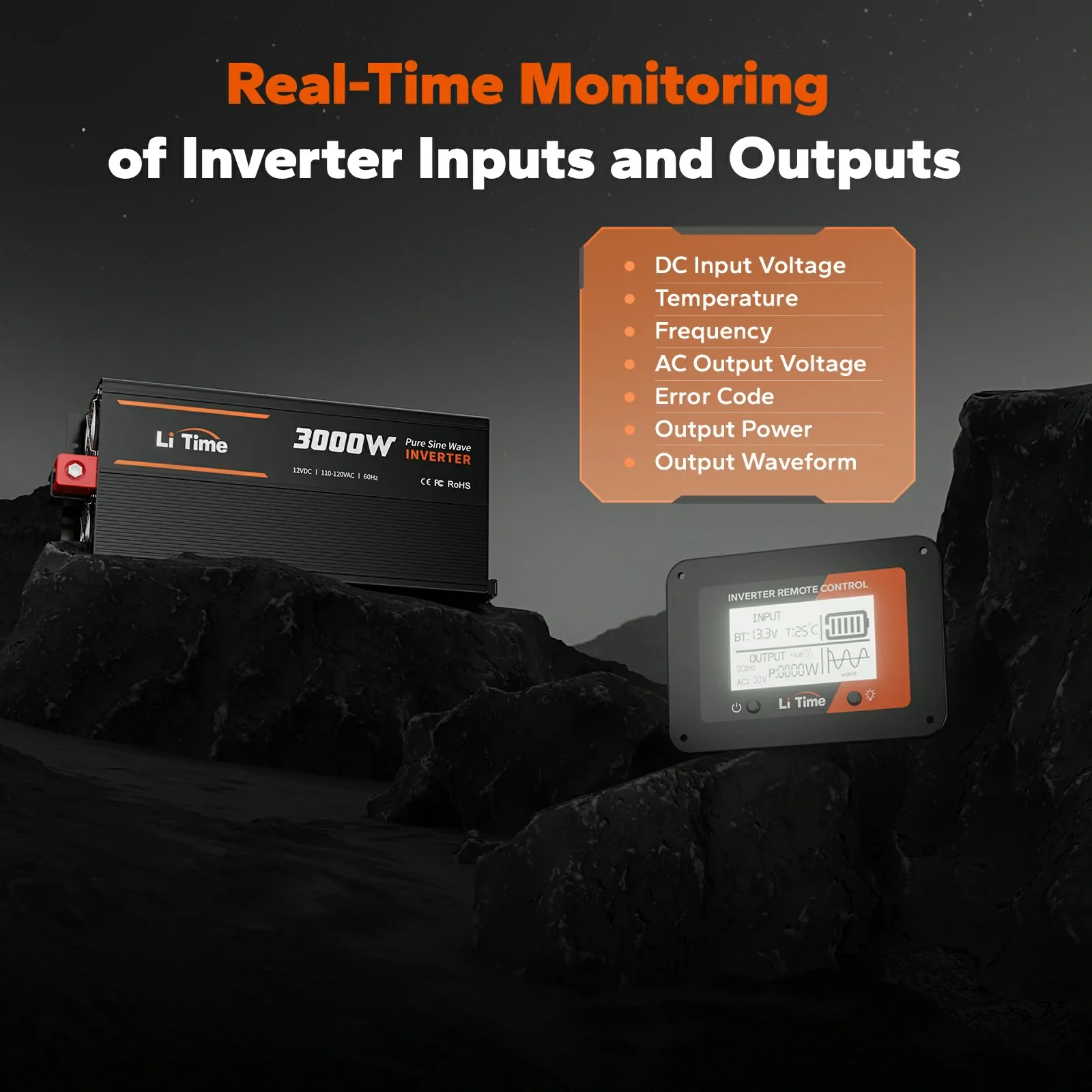 LiTime 3000 Watt 12V Pure Sine Wave Inverter - Image 8