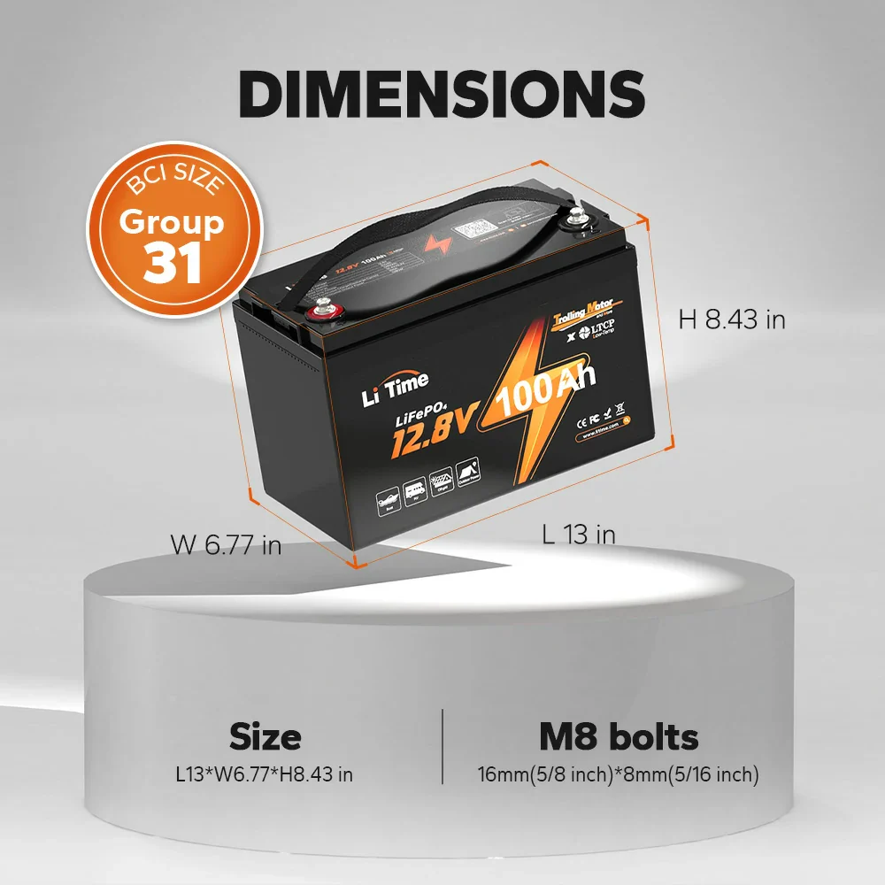 LiTime 12V 100Ah Batteries for Marine & RV - Image 76