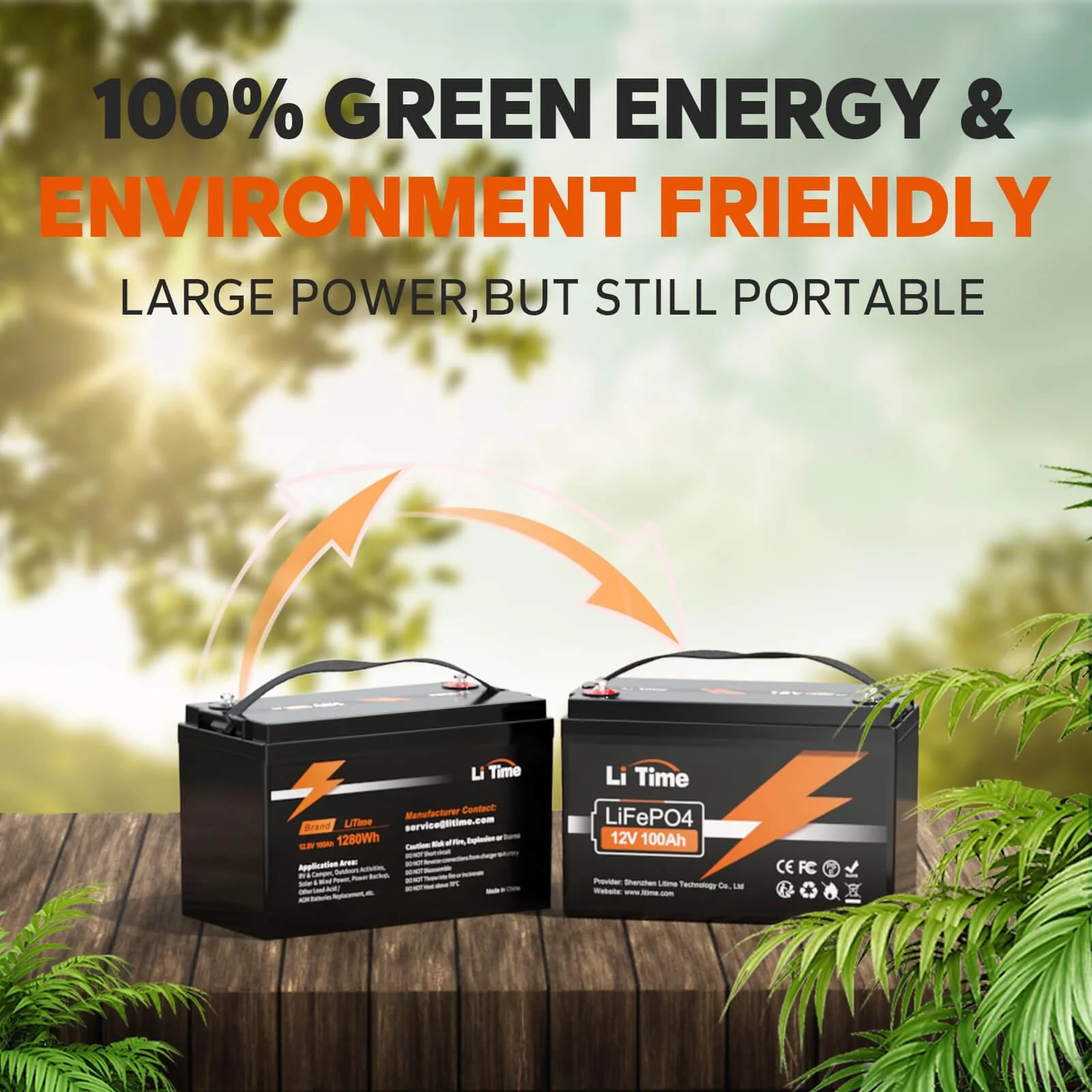 LiTime 12V 100Ah LiFePO4 Lithium Deep Cycle Battery - Image 8